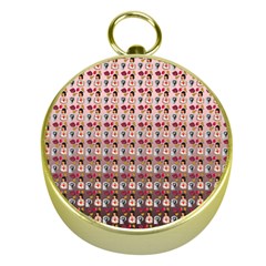 Valentine Girl Pink Ombre Gold Compasses