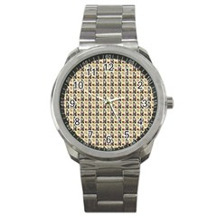 Chrix Pat Beige Sport Metal Watch by snowwhitegirl