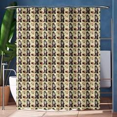 Chrix Pat Beige Shower Curtain 60  X 72  (medium)  by snowwhitegirl