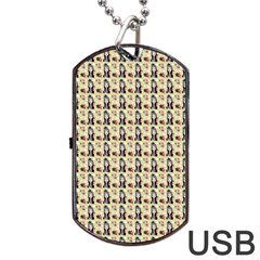 Chrix Pat Beige Dog Tag Usb Flash (one Side) by snowwhitegirl