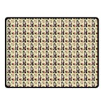 Chrix Pat Beige Double Sided Fleece Blanket (Small)  45 x34  Blanket Front