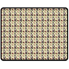 Chrix Pat Beige Double Sided Fleece Blanket (medium)  by snowwhitegirl