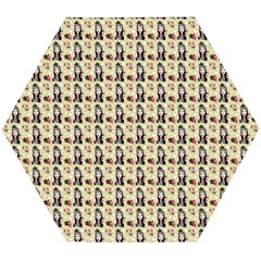 Chrix Pat Beige Wooden Puzzle Hexagon by snowwhitegirl