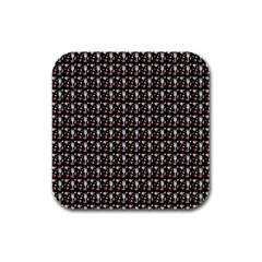 Chrix Pat Black Rubber Square Coaster (4 Pack)  by snowwhitegirl