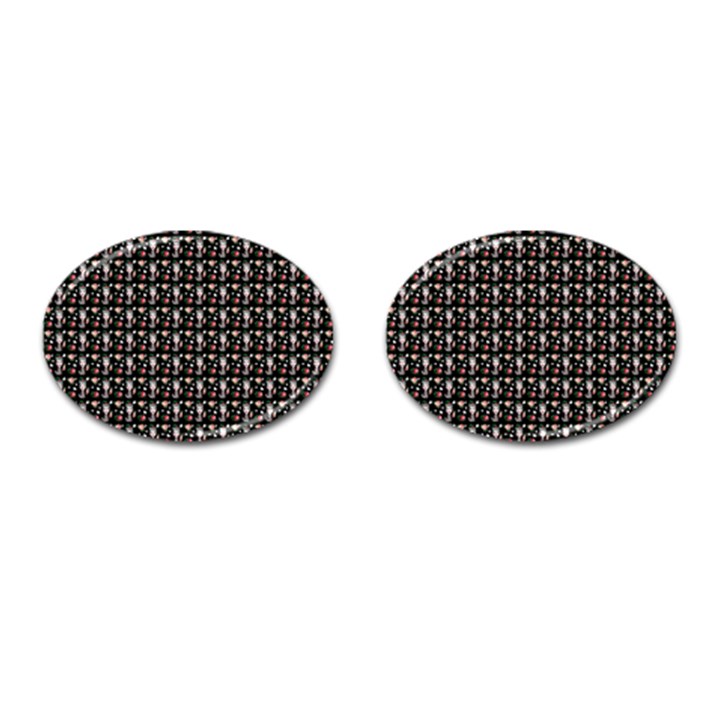 Chrix Pat Black Cufflinks (Oval)