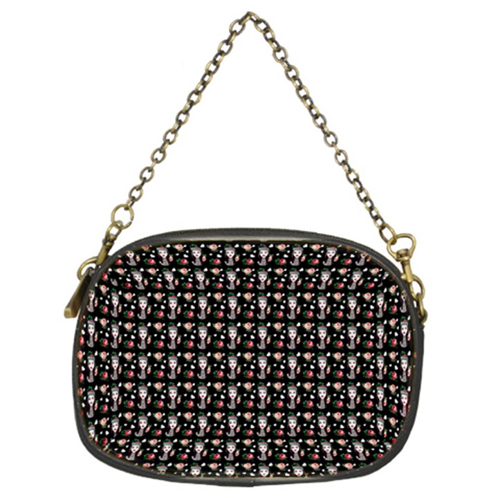 Chrix Pat Black Chain Purse (Two Sides)