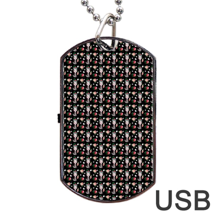 Chrix Pat Black Dog Tag USB Flash (Two Sides)