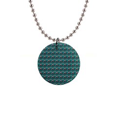 Chrix Pat Teal 1  Button Necklace by snowwhitegirl