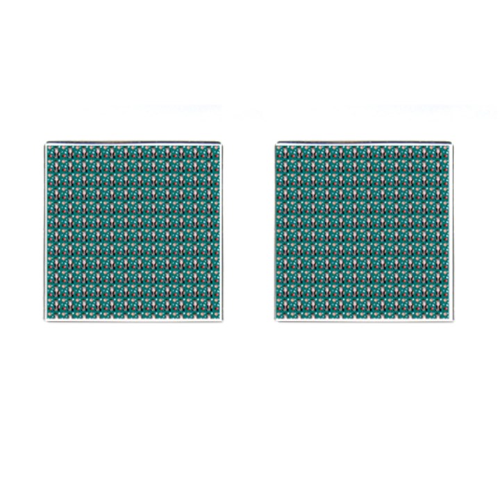 Chrix Pat Teal Cufflinks (Square)