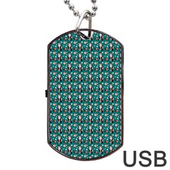 Chrix Pat Teal Dog Tag Usb Flash (two Sides) by snowwhitegirl