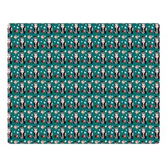 Chrix Pat Teal Double Sided Flano Blanket (large)  by snowwhitegirl