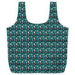 Chrix Pat Teal Full Print Recycle Bag (xxxl) by snowwhitegirl