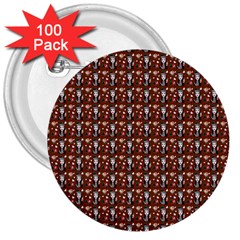 Chrix Pat Russet 3  Buttons (100 Pack)  by snowwhitegirl