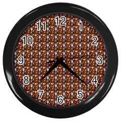 Chrix Pat Russet Wall Clock (black) by snowwhitegirl