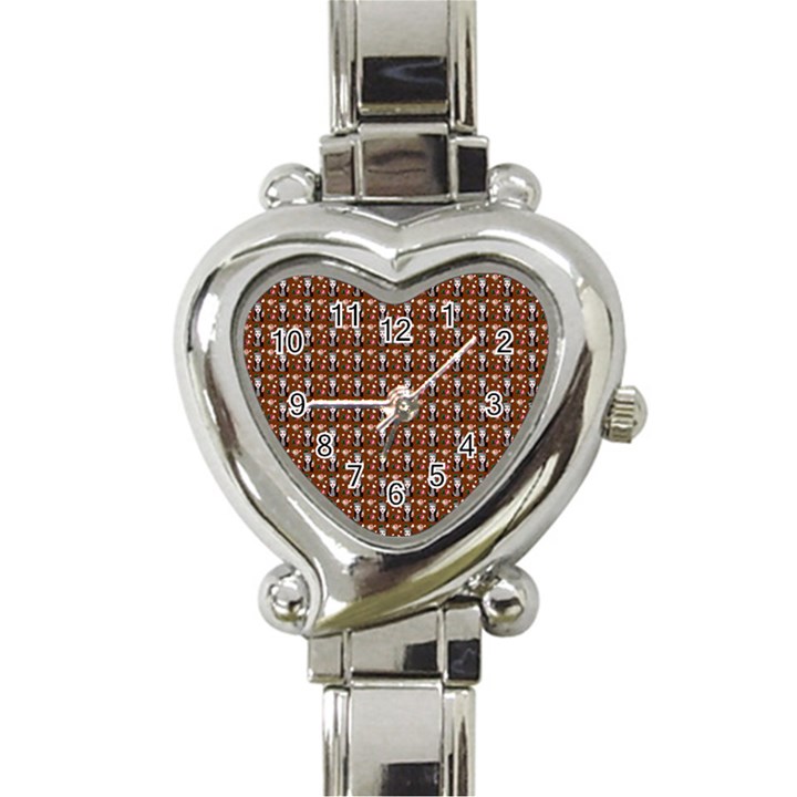 Chrix Pat Russet Heart Italian Charm Watch