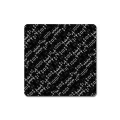 Black And White Ethnic Geometric Pattern Square Magnet