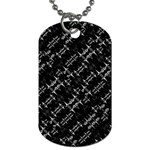 Black And White Ethnic Geometric Pattern Dog Tag (One Side) Front