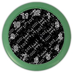 Black And White Ethnic Geometric Pattern Color Wall Clock