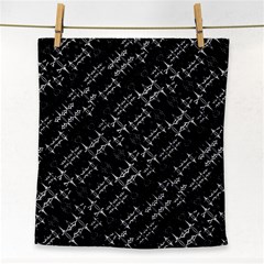 Black And White Ethnic Geometric Pattern Face Towel