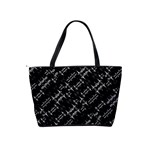 Black And White Ethnic Geometric Pattern Classic Shoulder Handbag Back