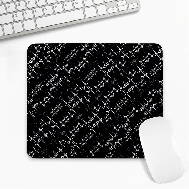 Black And White Ethnic Geometric Pattern Large Mousepads