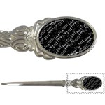 Black And White Ethnic Geometric Pattern Letter Opener Front