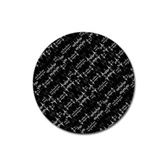 Black And White Ethnic Geometric Pattern Magnet 3  (round) by dflcprintsclothing