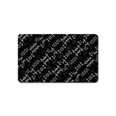 Black And White Ethnic Geometric Pattern Magnet (name Card) by dflcprintsclothing