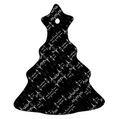 Black And White Ethnic Geometric Pattern Ornament (christmas Tree)  by dflcprintsclothing