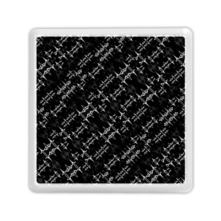 Black And White Ethnic Geometric Pattern Memory Card Reader (Square)