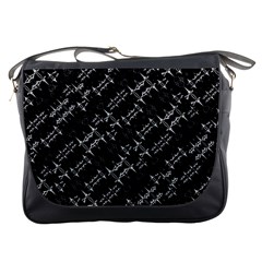 Black And White Ethnic Geometric Pattern Messenger Bag