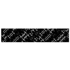 Black And White Ethnic Geometric Pattern Small Flano Scarf