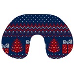 tree and present xmas Travel Neck Pillow Front