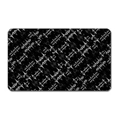 Black And White Ethnic Geometric Pattern Magnet (rectangular) by dflcprintsclothing