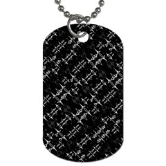 Black And White Ethnic Geometric Pattern Dog Tag (two Sides) by dflcprintsclothing