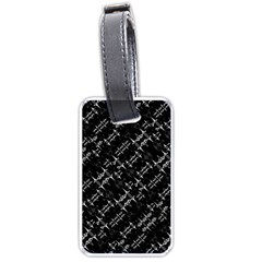 Black And White Ethnic Geometric Pattern Luggage Tag (one Side) by dflcprintsclothing