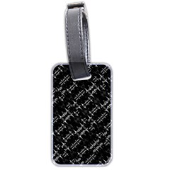 Black And White Ethnic Geometric Pattern Luggage Tag (two Sides) by dflcprintsclothing