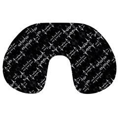 Black And White Ethnic Geometric Pattern Travel Neck Pillow