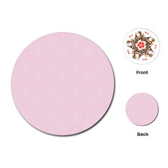 Create Your Own Custom Online Full Print Blank Template Pink Bachelorette With Subtle Damask Floral Playing Cards Single Design (round) by startdesign