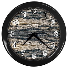 Surface Texture Print Wall Clock (black) by dflcprintsclothing