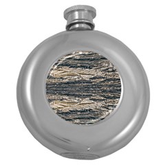 Surface Texture Print Round Hip Flask (5 Oz)