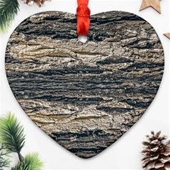 Surface Texture Print Heart Ornament (two Sides) by dflcprintsclothing