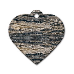 Surface Texture Print Dog Tag Heart (two Sides) by dflcprintsclothing