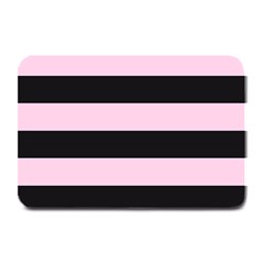 Black and Light Pastel Pink Large Stripes Goth Mime french style Plate Mats