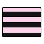 Black and Light Pastel Pink Large Stripes Goth Mime french style Fleece Blanket (Small) 50 x40  Blanket Front