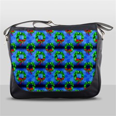 Christmas Wreath Messenger Bag by bloomingvinedesign