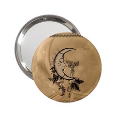 Deer On A Mooon 2 25  Handbag Mirrors by FantasyWorld7