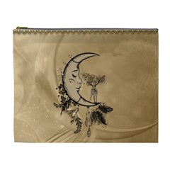 Deer On A Mooon Cosmetic Bag (xl) by FantasyWorld7