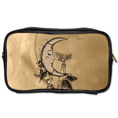 Deer On A Mooon Toiletries Bag (one Side) by FantasyWorld7