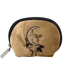 Deer On A Mooon Accessory Pouch (small) by FantasyWorld7